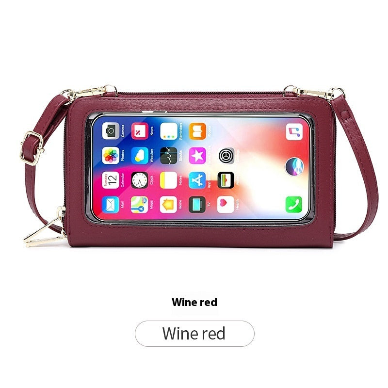 Touch Screen Phone Bag Women's Crossbody Anti-theft Swiping Long Wallet