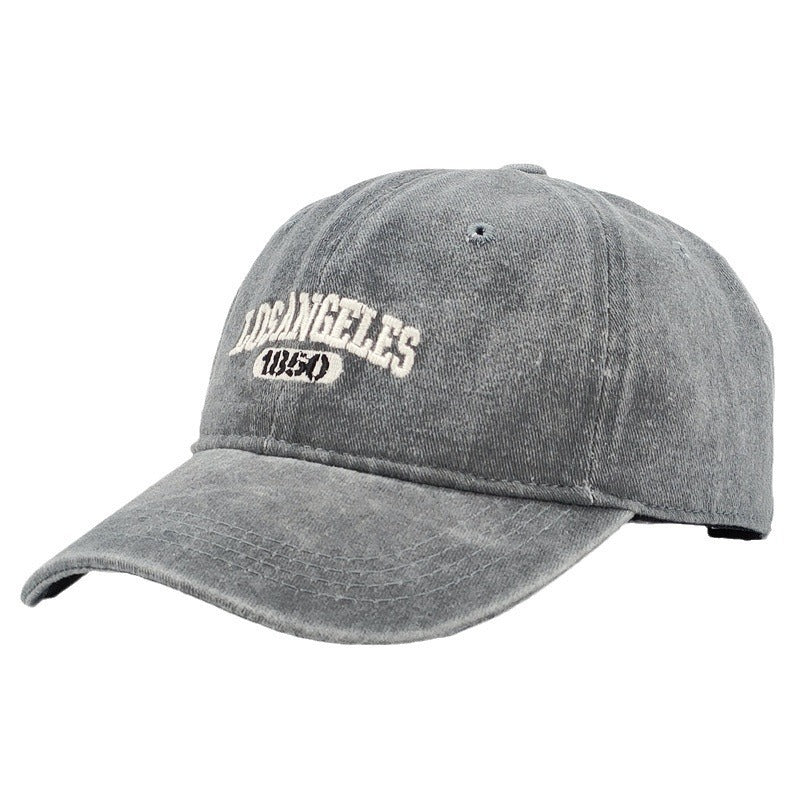Retro Personalized Washed Distressed Letters Embroidered Peaked Cap