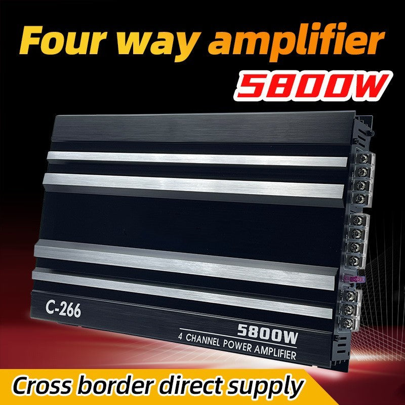 Four Channel Car Amplifier Made Of Aluminum Alloy