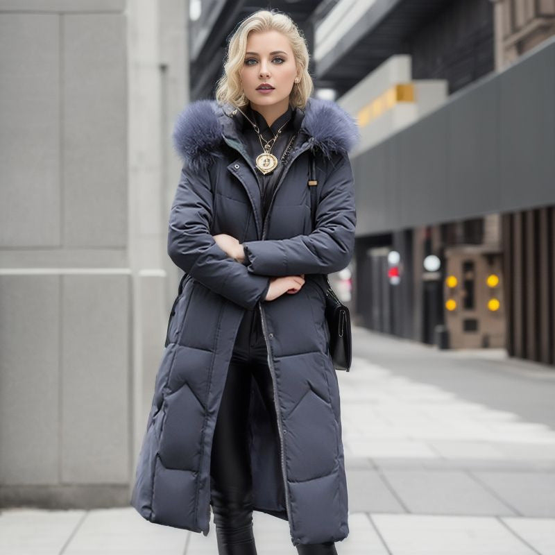 Fashion Slim Fit Below The Knee Cotton-padded Jacket