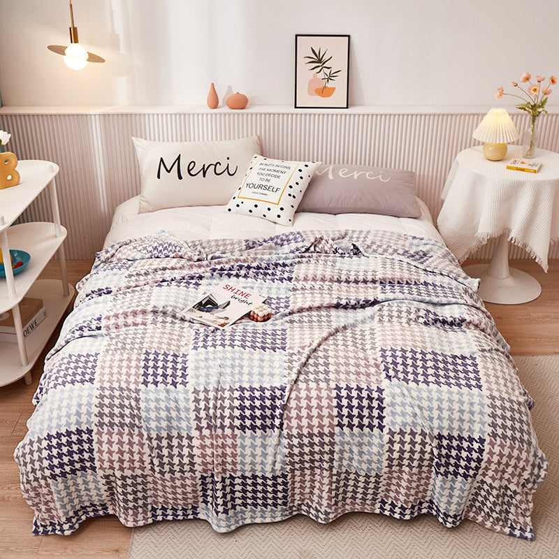 Creative Printing Warm Thickened Flannel Blanket
