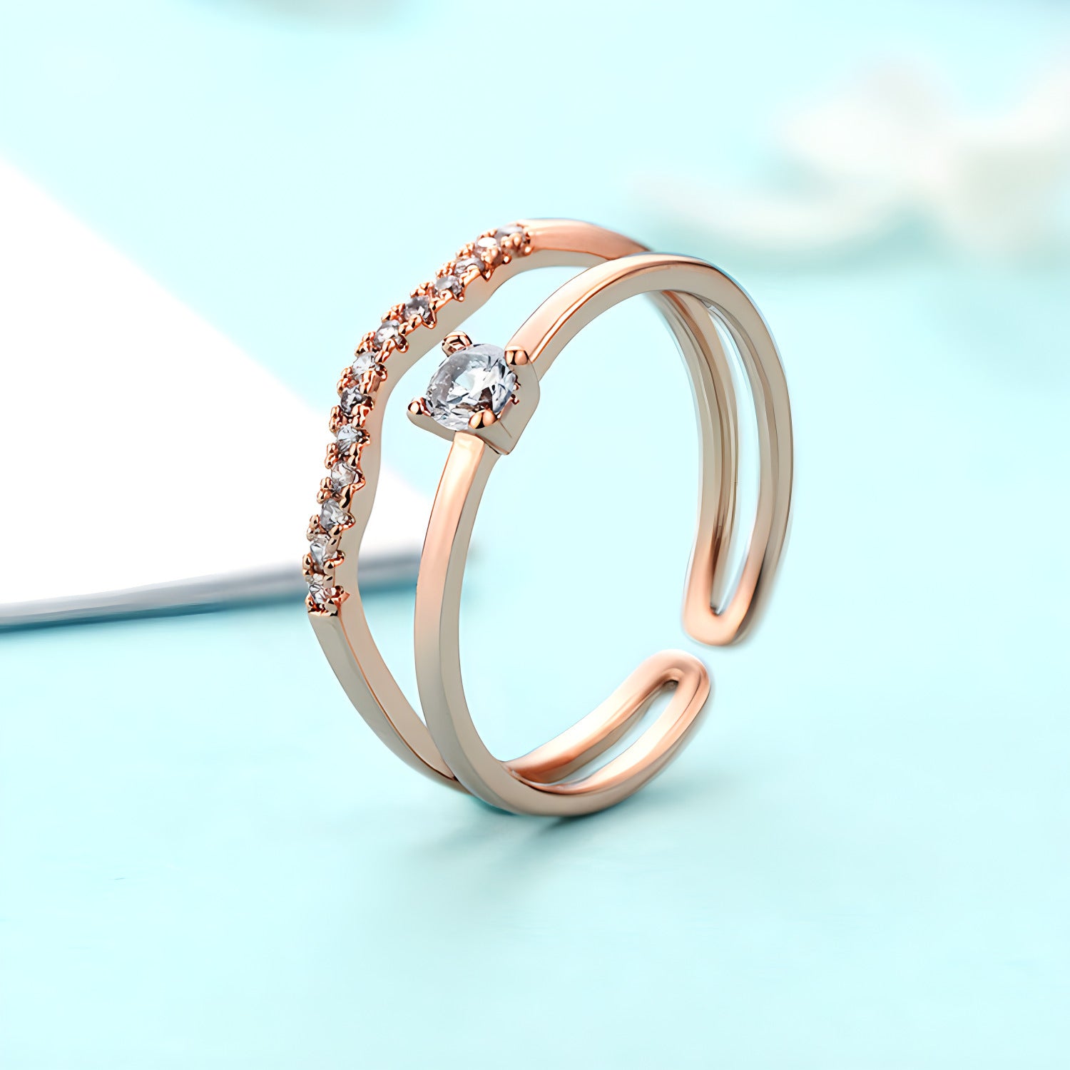Korean Style Stylish Opening Ring Women's Water Drop