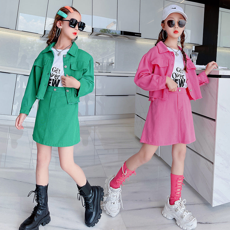 Two-piece Blouse Slim Wrap Skirt Short Skirt