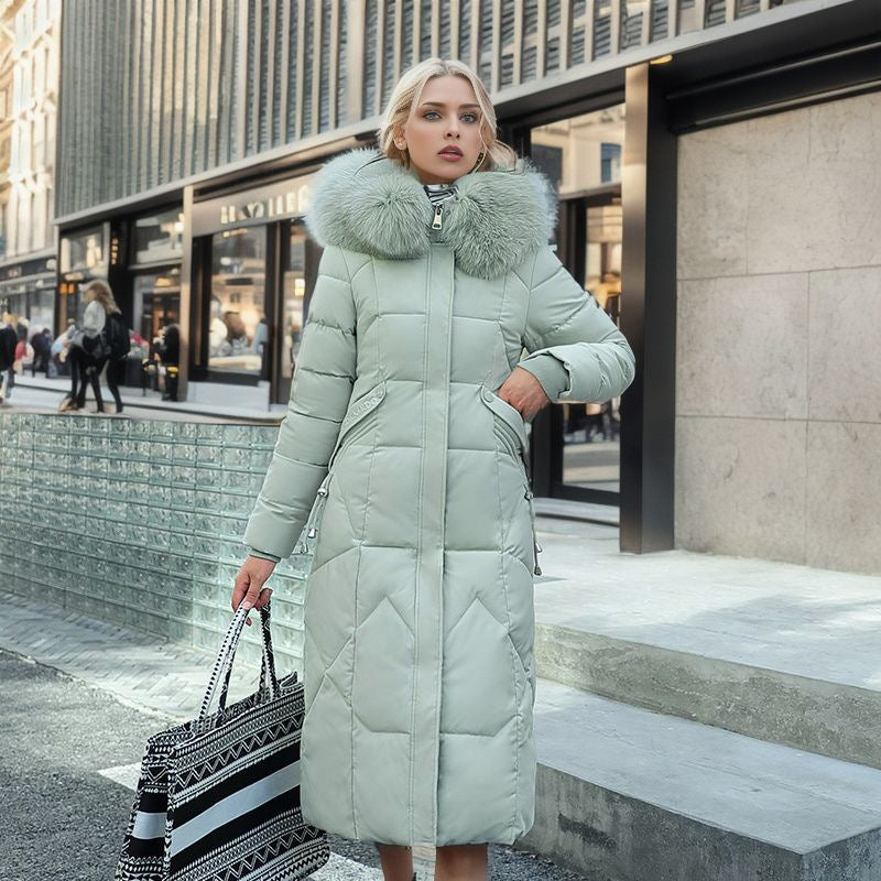 Fashion Slim Fit Below The Knee Cotton-padded Jacket