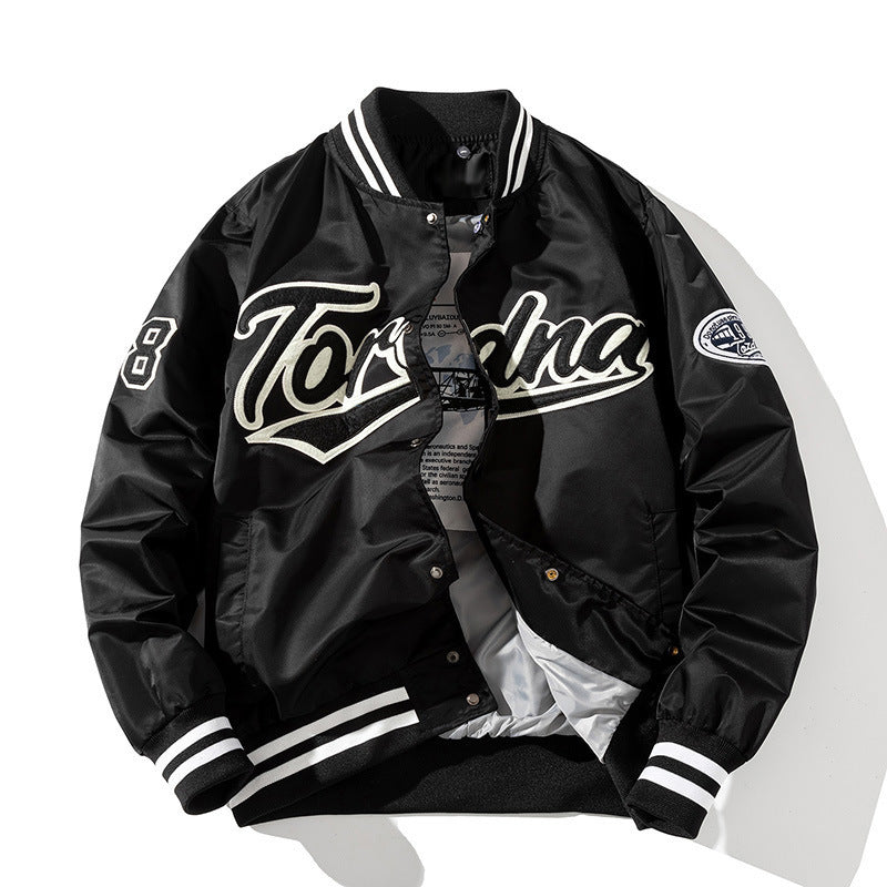 Hooded Embroidered Hip Hop Couple Jacket