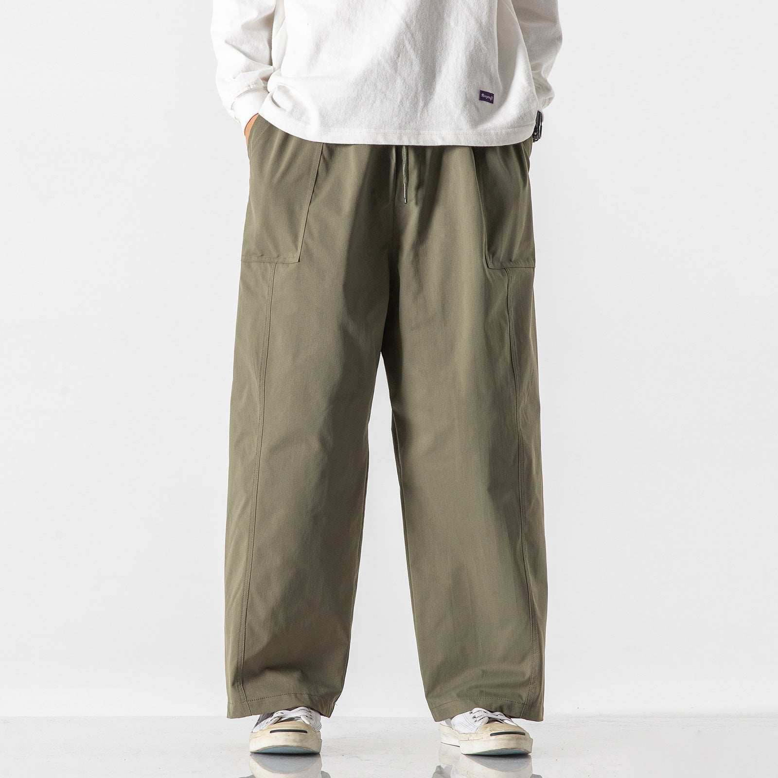 Harem Pants Overalls Straight Trendy Wide Legs