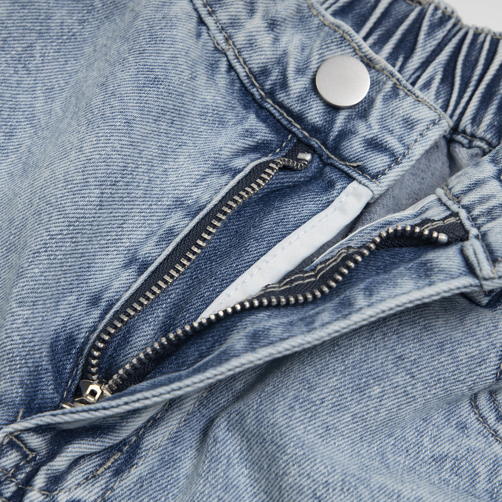 Ripped Raw Hem Jeans Men And Women