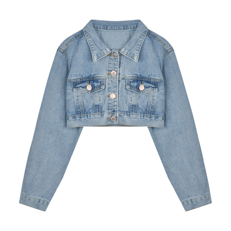 Women's Retro Tooling Denim Short Coat