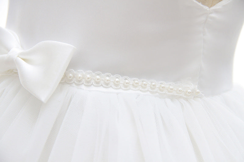 Simple All-match And Cute Girls' Baby Wedding Dress