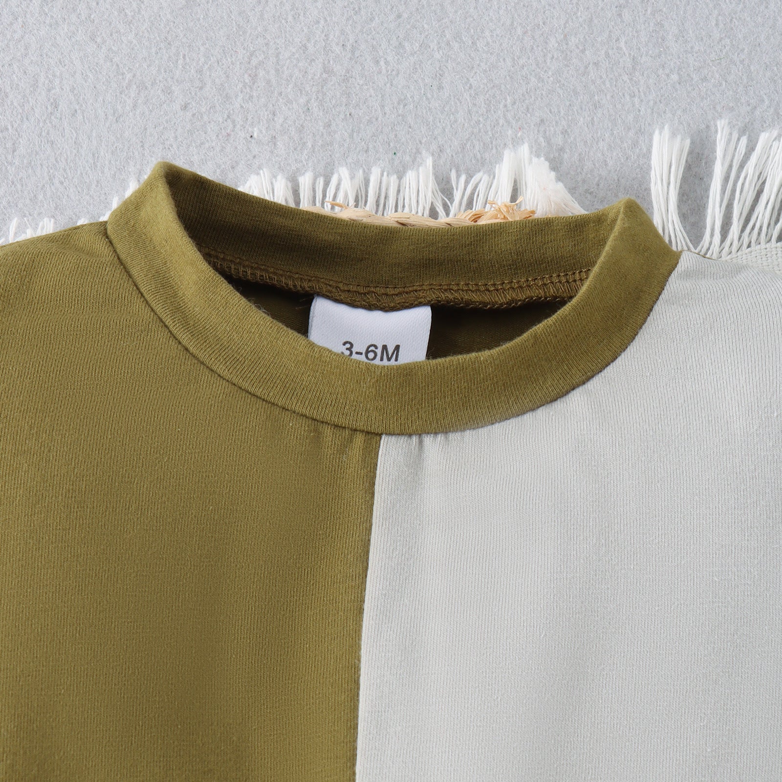 Spring And Summer Boys' Multicolor Stitching Round Neck Short-sleeved