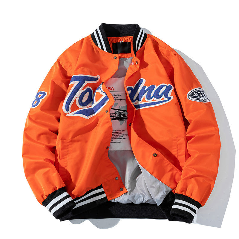 Hooded Embroidered Hip Hop Couple Jacket