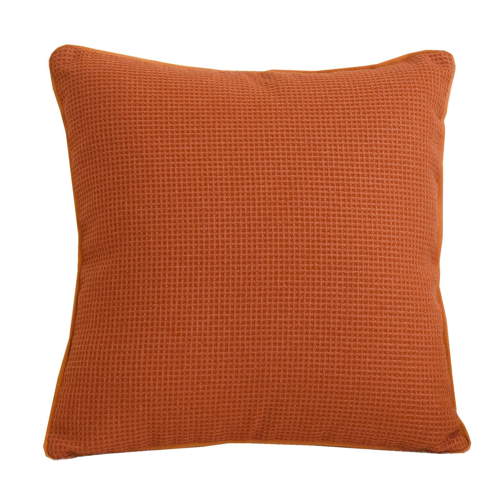 Simple Cotton And Linen Cushion Orange Plaid Pillow Cover