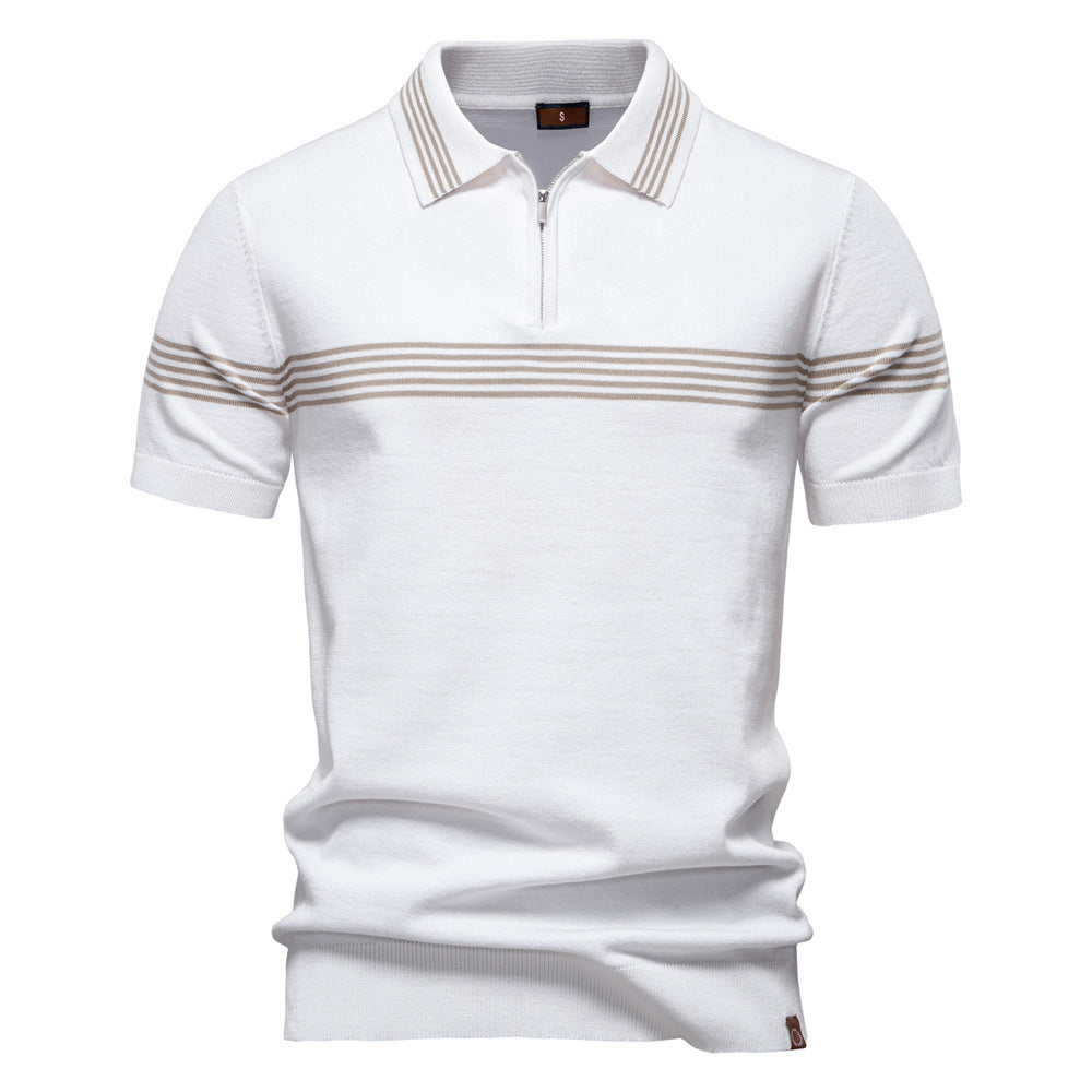 Fashion Striped Men's Business Short-sleeved Shirt