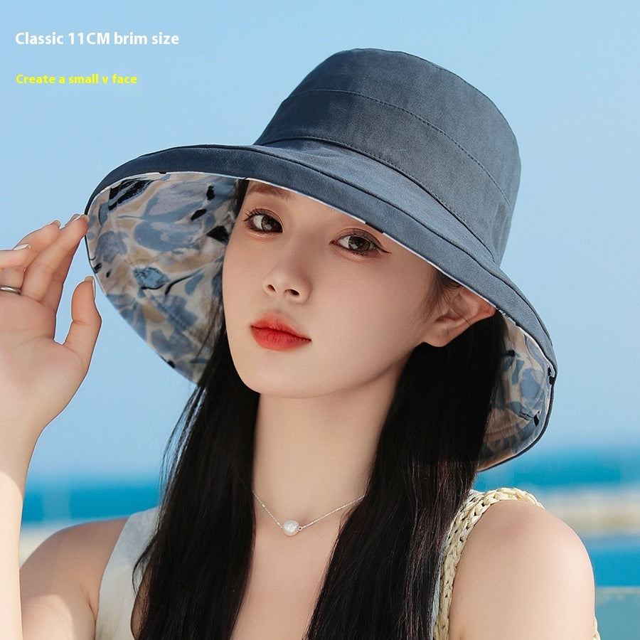 Reversible Fisherman Hat Printed Big Brim Sun-proof