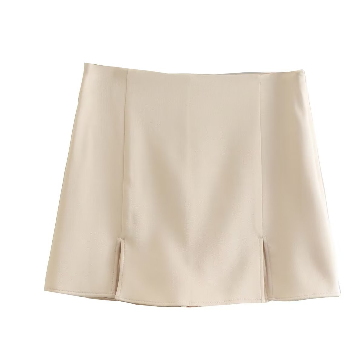New Tricolor Split Design Textured Culottes