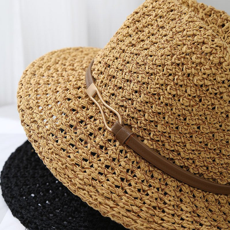 Lady Literature Retro Fashion Foldable Hollow Sun Hat