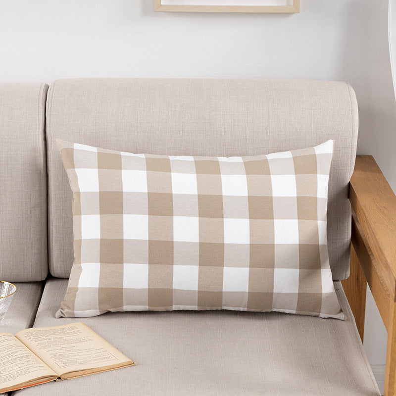 New Nordic Plaid Pillowcase Without Core