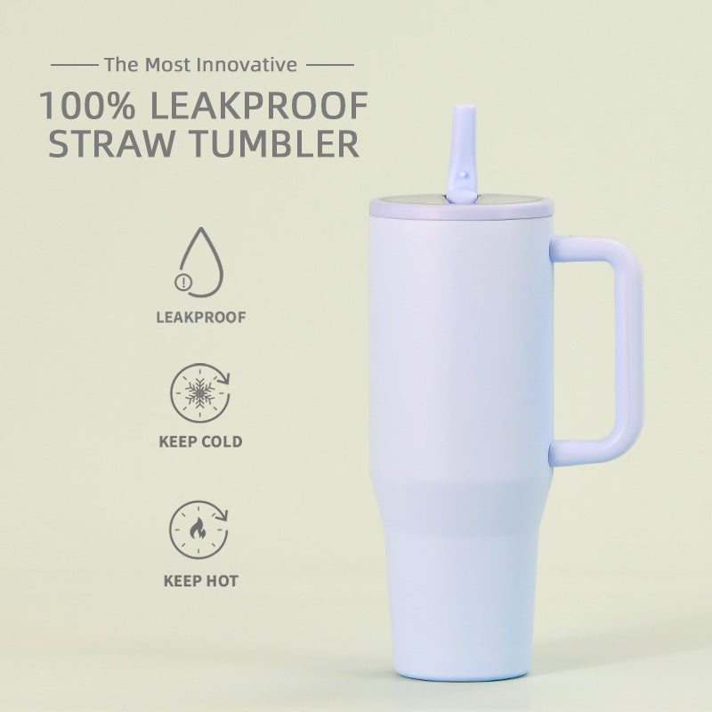 Leak Proof Foldable Straw Double Layered Ice Cream Cup