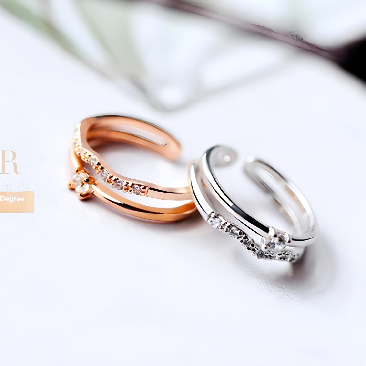 Korean Style Stylish Opening Ring Women's Water Drop