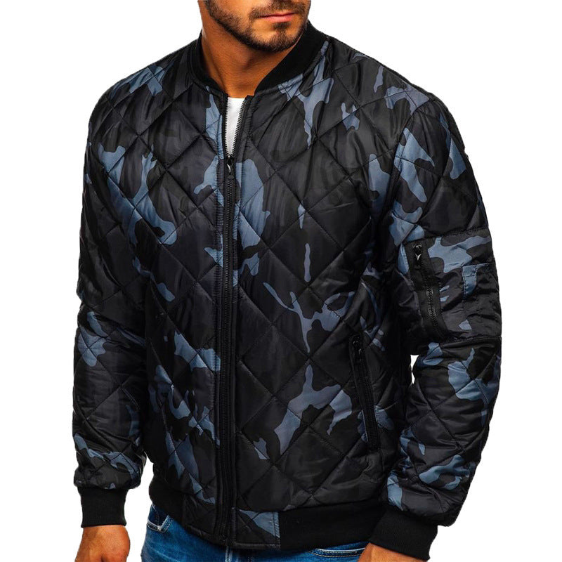 Slim-fit Camouflage Cotton Baseball Uniform Jacket Windproof