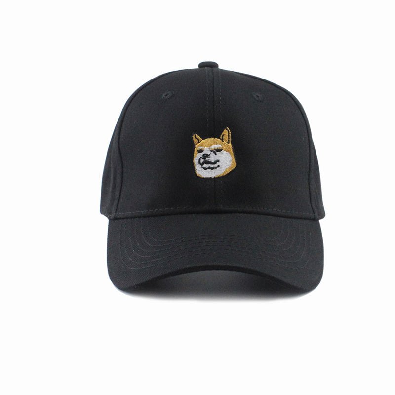 Smiling Chaigou Embroidery Curved Border Cute Student Hat