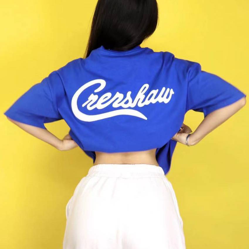 Double Line Charity Limited T-shirt Men's And Women's Cola Letter Embroidery Short