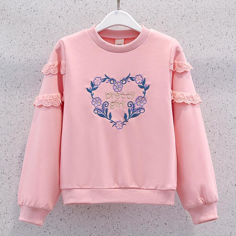 Round Neck Long Sleeve Children And Teens' Wear Girl Spring And Autumn Two Piece Set