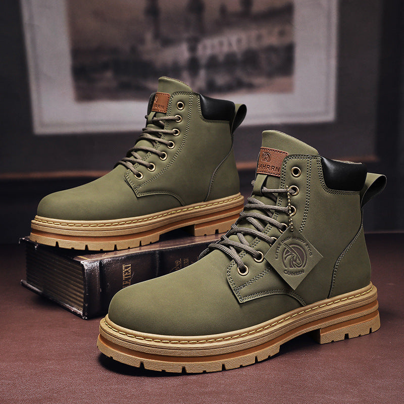 Men's Boots Plus Size Vintage Leather Worker Boot