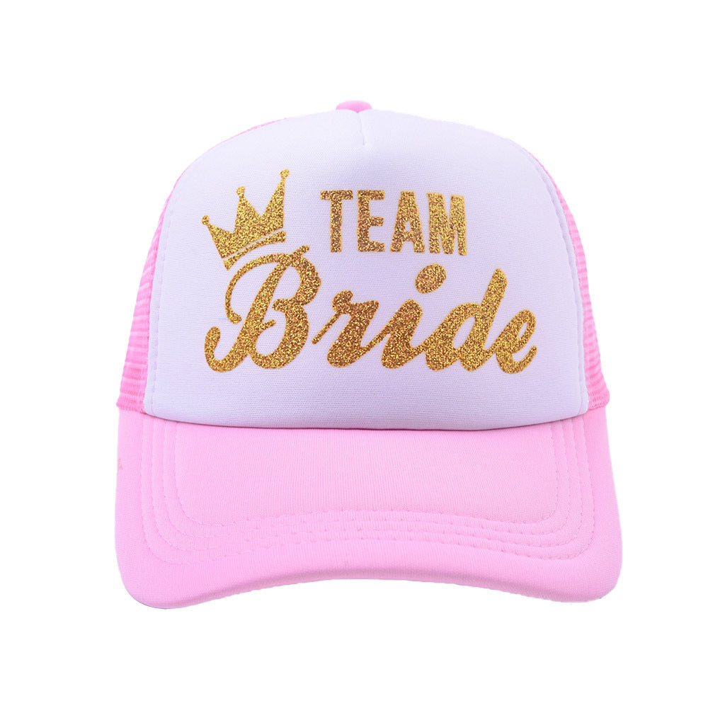 Wedding Letter BRIDE TEAM Net Hat