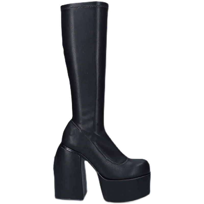 Platform High Heel And Ankle Martin Boots