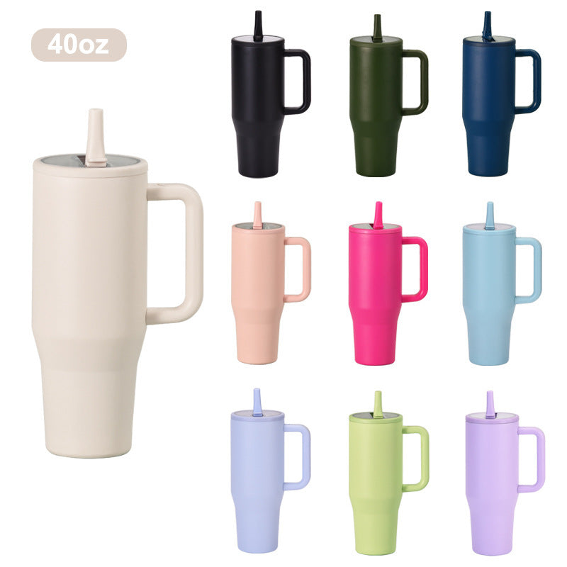 Leak Proof Foldable Straw Double Layered Ice Cream Cup
