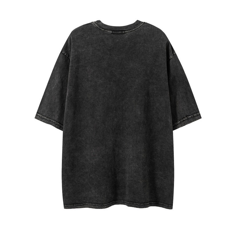 High Street Vintage Fashion Skull Flame Print T-shirt