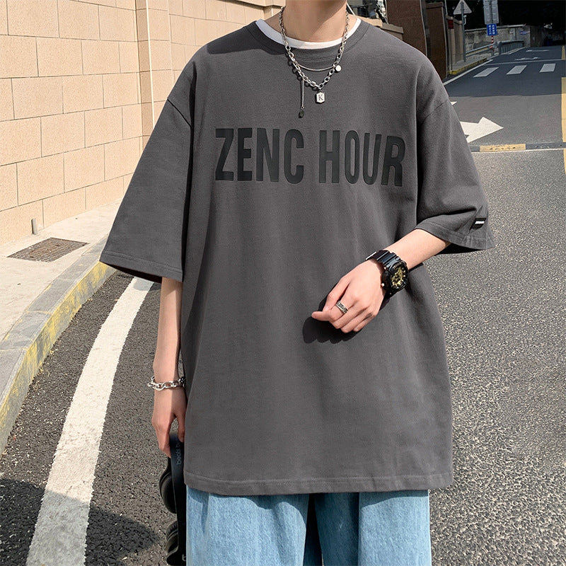 Trendy Offset Printing Half Sleeve Men's Top