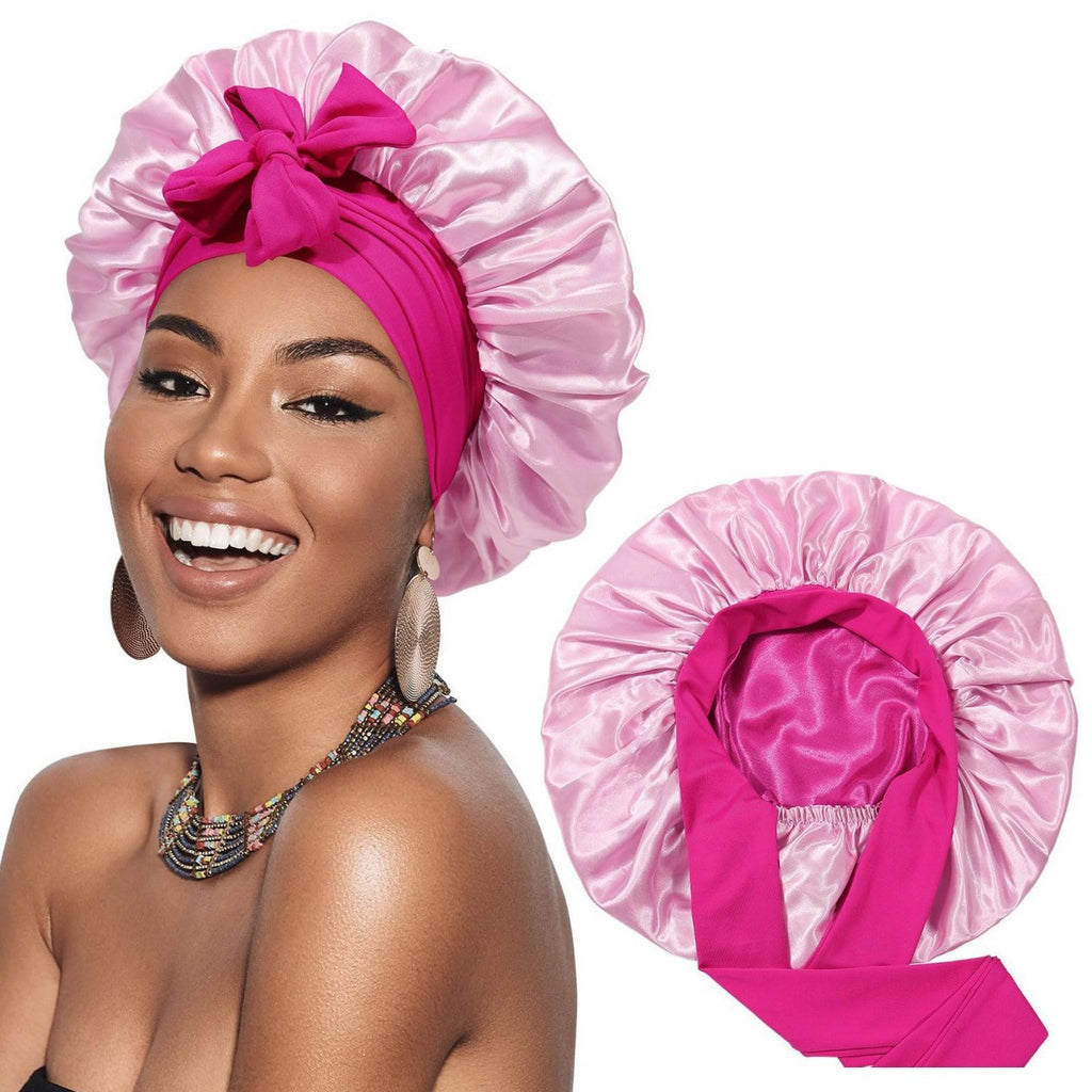 Double-layer Satin Ribbon Bowknot Artificial Silk Beauty Toupee