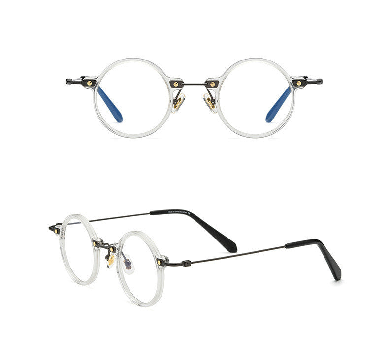 Women's Square B Titanium Plate Fashion Optical Glasses Frame IP Plating