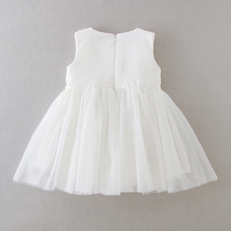 Simple All-match And Cute Girls' Baby Wedding Dress