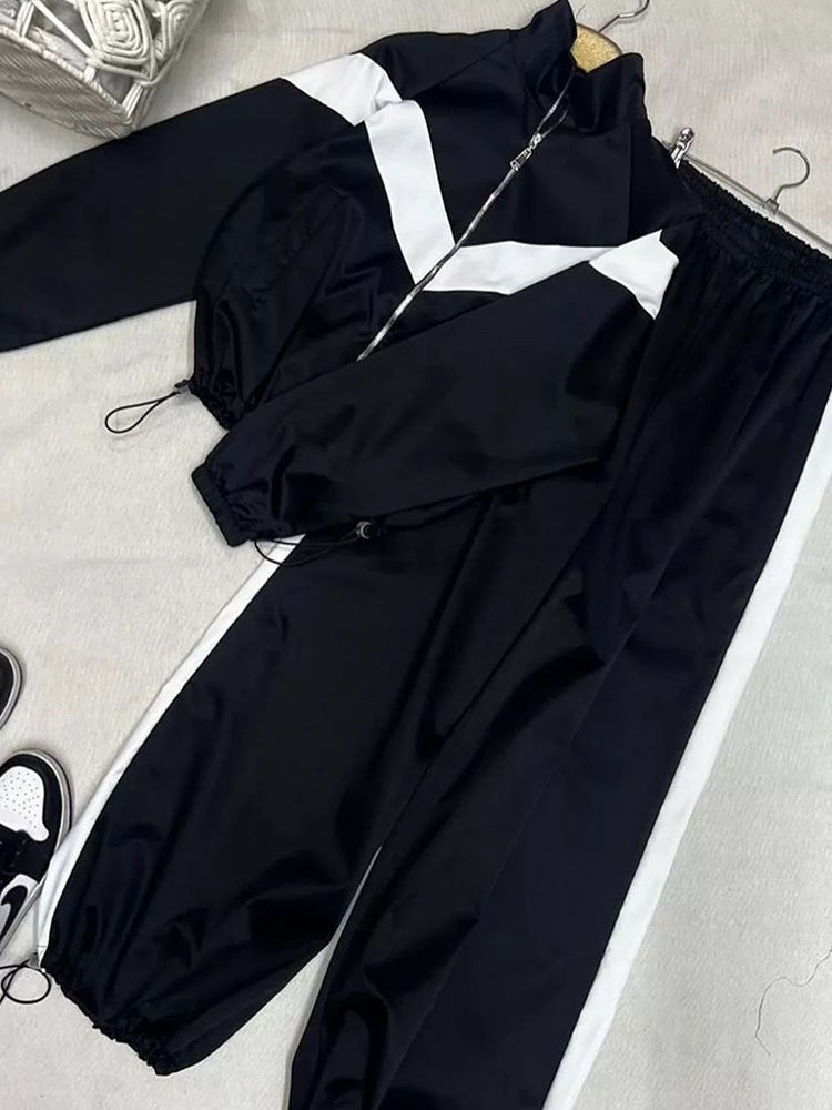 Sport Cardigan Trousers Suit Street Style Suit