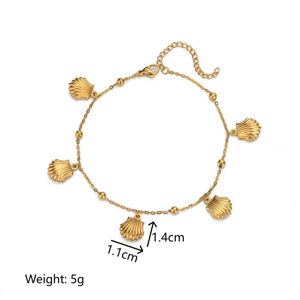 Dolphin Starfish Shell Pendant Ocean Series Anklet