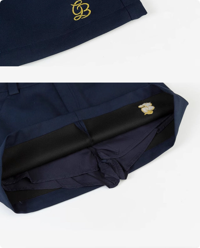 American Navy Blue A-line Skirt For Women