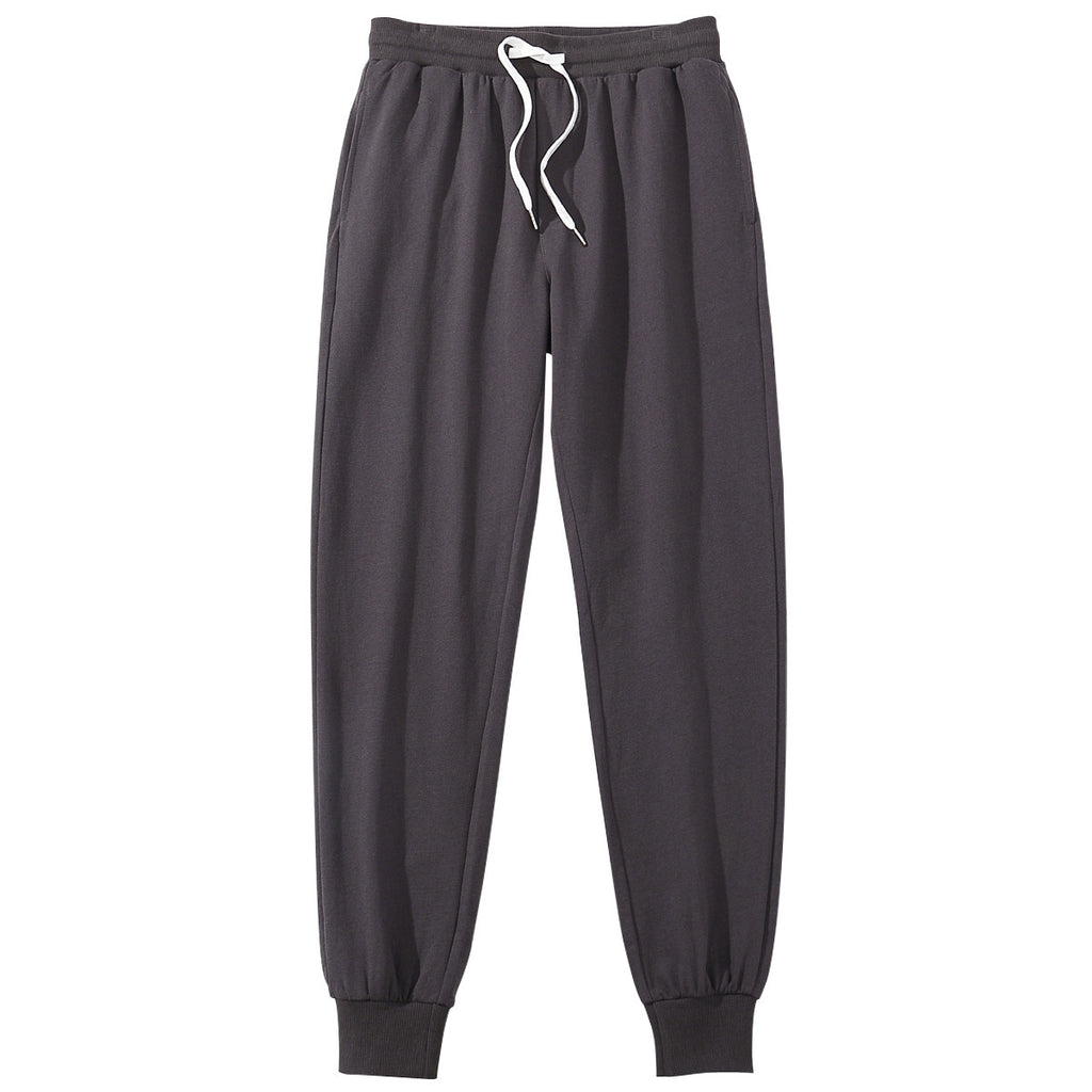 Men's Cotton Sports Casual Pants Drawstring Loose Slimming