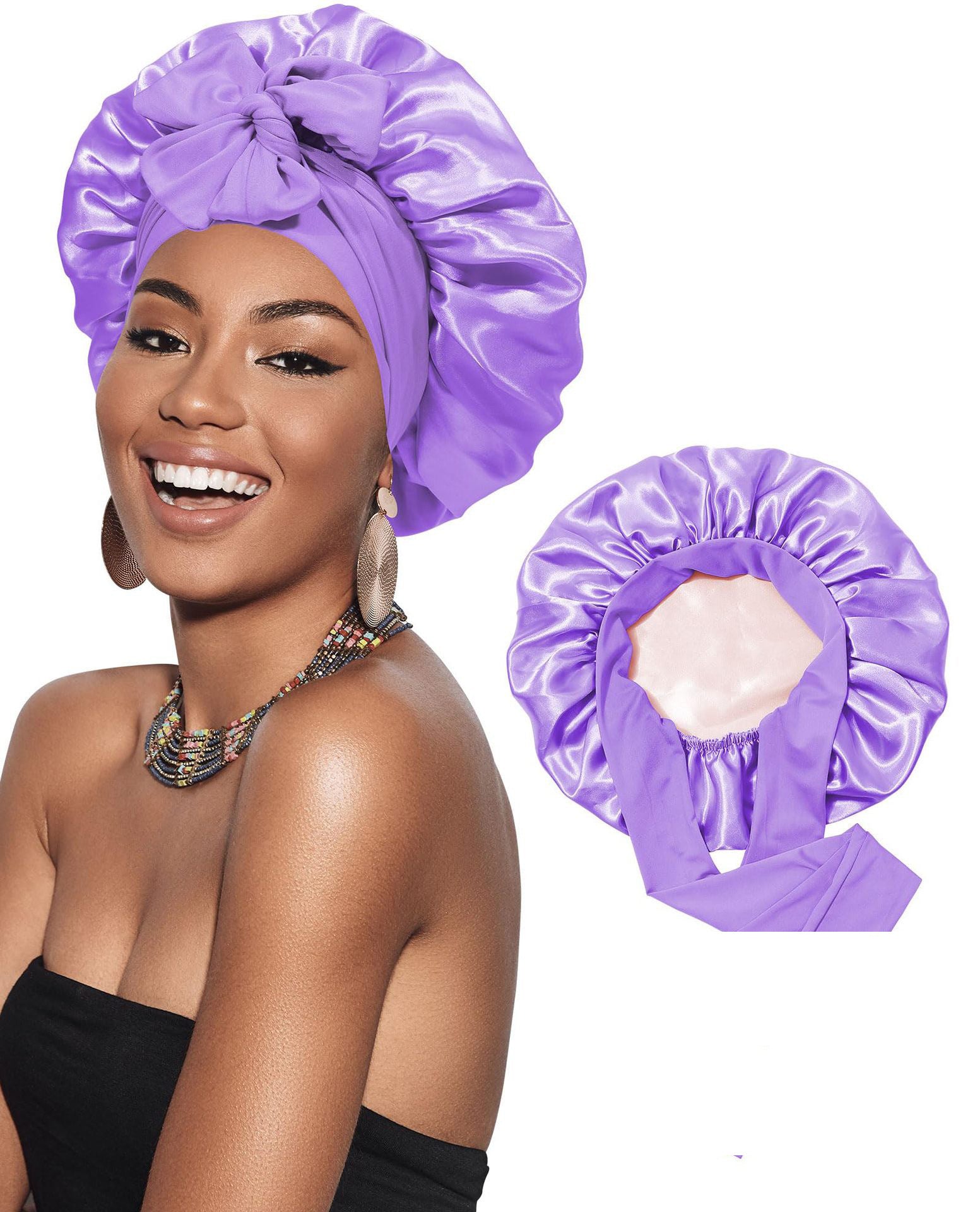 Double-layer Satin Ribbon Bowknot Artificial Silk Beauty Toupee