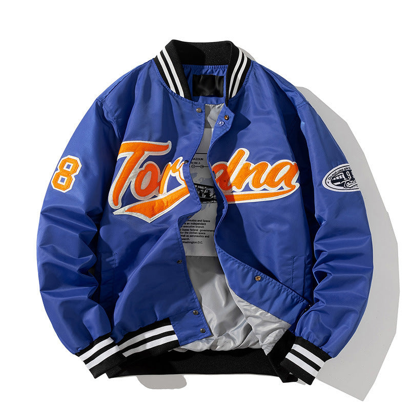 Hooded Embroidered Hip Hop Couple Jacket
