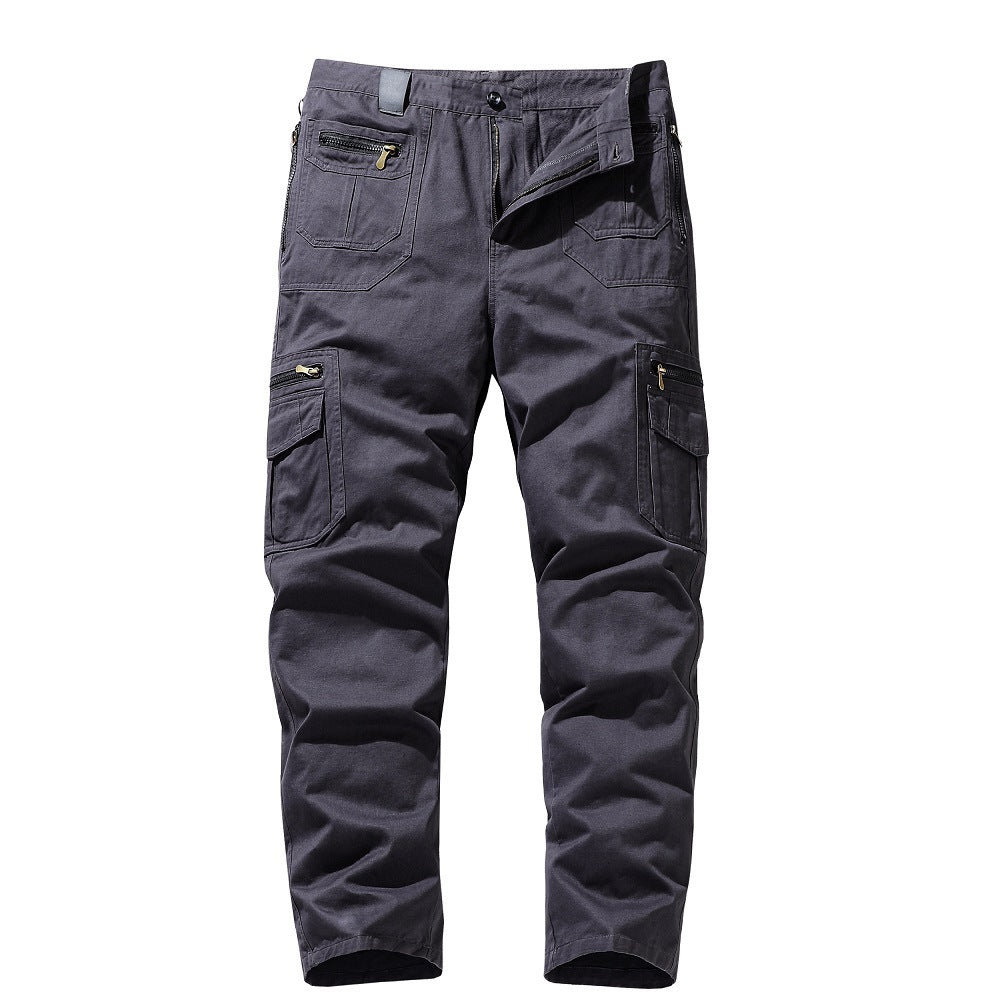 Multi-pocket Spring And Summer Large Military Style Straight Pants