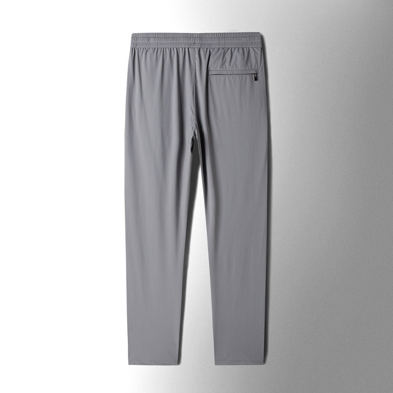 Milk Silk High Elastic Casual Pants Men's Thin Elastic Strap