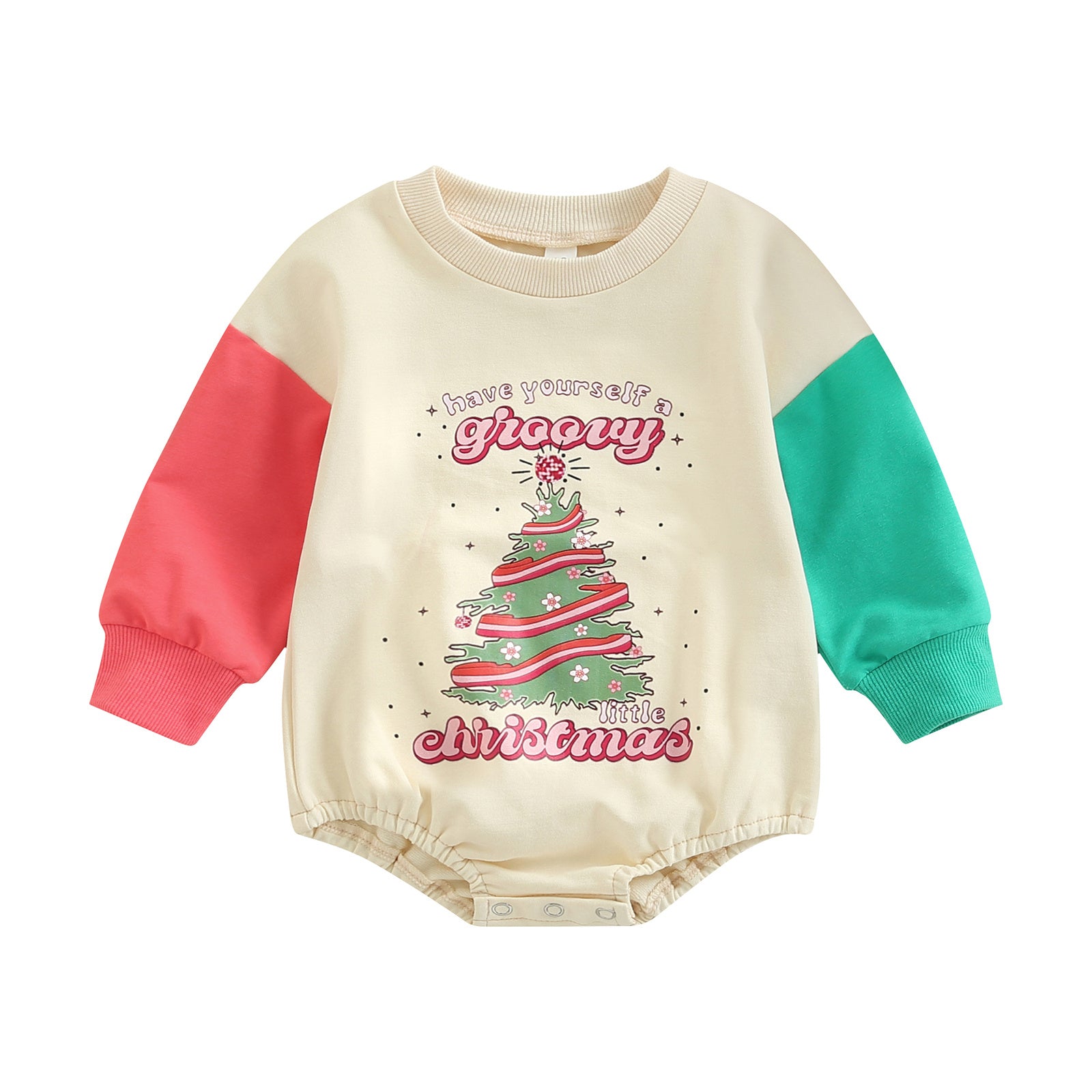 New Color Contrast Long Sleeve Children's Christmas