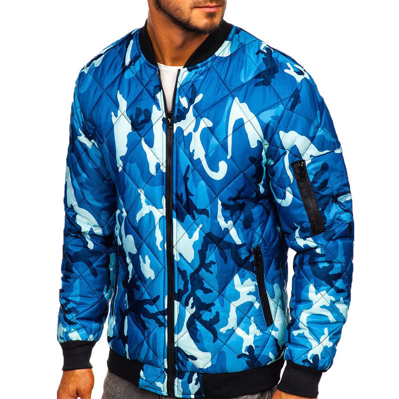 Slim-fit Camouflage Cotton Baseball Uniform Jacket Windproof