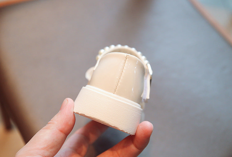 New Girls Soft Bottom British Style Princess Little Leather Shoes