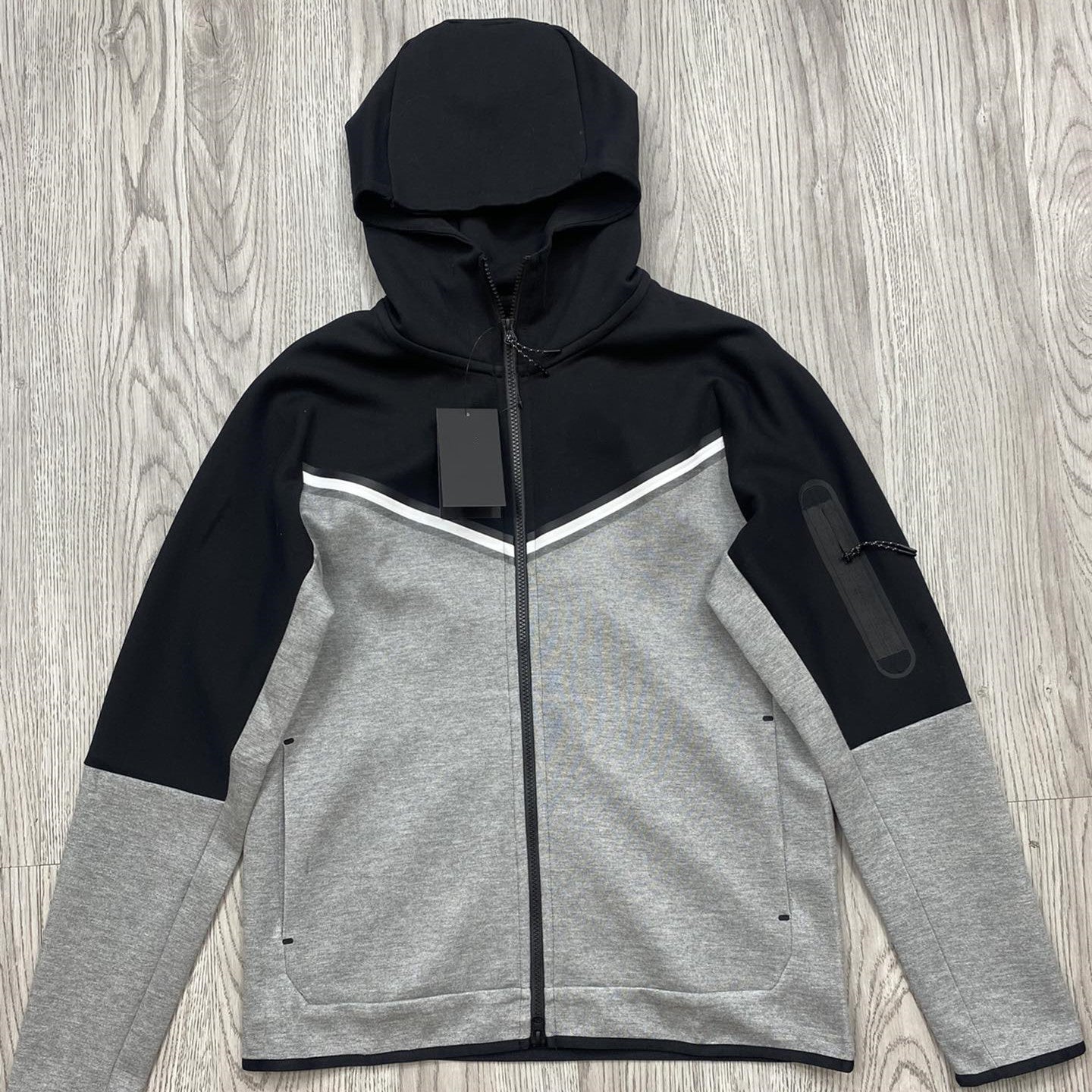 Men's Cotton Knitting Hooded Zipper Sweater Sports Casual Jacket