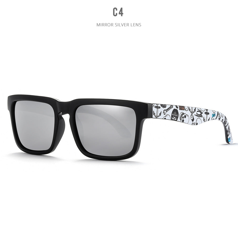 Outdoor Sunglasses Square Sunglasses Colorful Real Film UV Protection