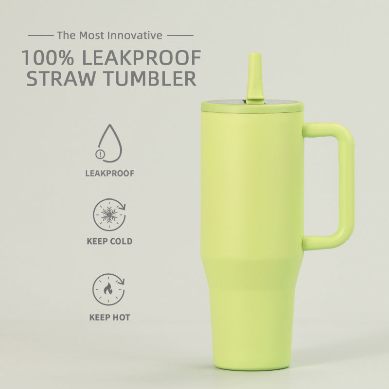 Leak Proof Foldable Straw Double Layered Ice Cream Cup
